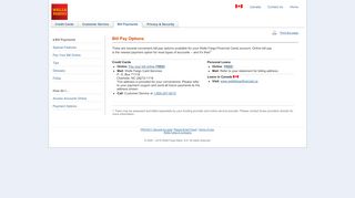 
                            10. Wells Fargo Financial Cards | Bill Pay Options