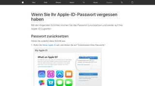 
                            4. Wenn Sie Ihr Apple-ID-Passwort vergessen haben - Apple ...