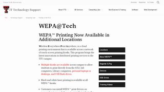 
                            9. WEPA@Tech | Computing Labs | Technology Support | TTU