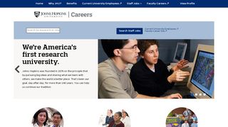 
                            8. We're America's first research university. - jobs.jhu.edu