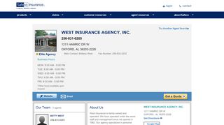 
                            8. West Insurance Agency, Inc. - Oxford, AL Insurance Agent - Safeco agent