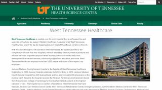 
                            8. West Tennessee Healthcare - UTHSC