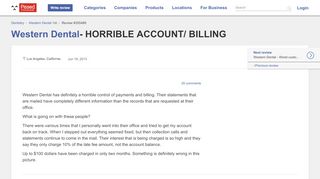 
                            9. WESTERN DENTAL- HORRIBLE ACCOUNT/ BILLING Sep 27, …