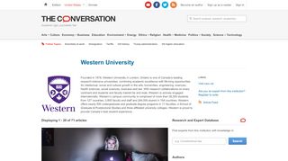 
                            8. Western University on The Conversation