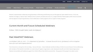 
                            7. WestFAST Special Topics Webinar Series