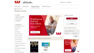 
                            1. Westpac Altitude Rewards - Redeem Points