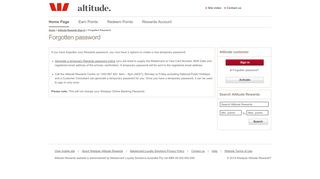 
                            9. Westpac Altitude Rewards - Your Account