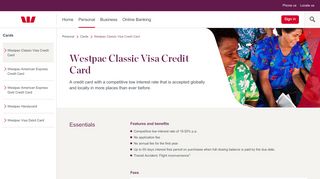 
                            7. Westpac Classic Visa Credit Card