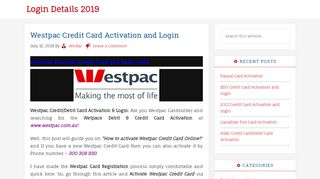 
                            6. Westpac Credit/Debit Card Activation and Login at …