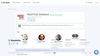 
                            4. WestTech Ventures - glassdollar.com