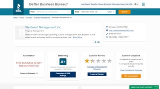 
                            9. Westward Management, Inc. | Better Business Bureau® Profile