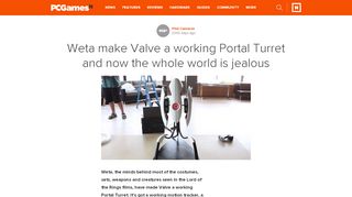 
                            8. Weta make Valve a working Portal Turret and now the whole world is ...