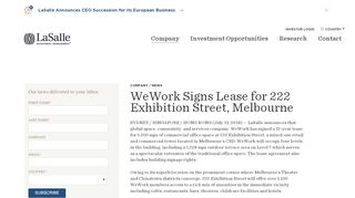 
                            4. WeWork Signs Lease for 222 Exhibition Street, Melbourne | LaSalle ...