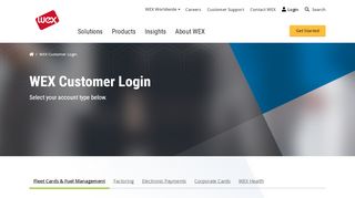 
                            9. WEX Customer Login | WEX Inc.