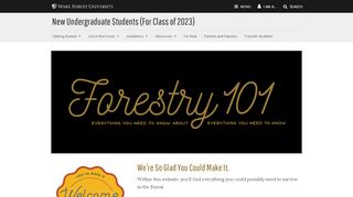 
                            9. WFU New Students Website - Wake Forest University
