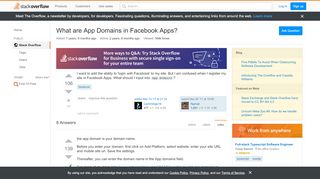 
                            9. What are App Domains in Facebook Apps? - Stack Overflow