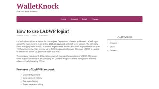 
                            8. What are benefits of LADWP login account - Selfserve to …