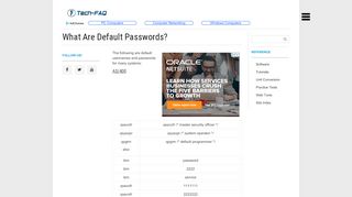 
                            3. What Are Default Passwords? - tech-faq.com