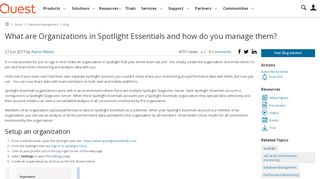 
                            2. What are Organizations in Spotlight Essentials and how do ...