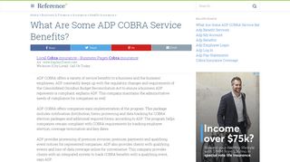 
                            4. What Are Some ADP COBRA Service Benefits? | Reference.com