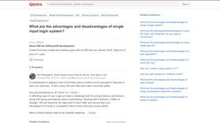 
                            4. What are the advantages and disadvantages of single input login ...