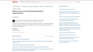 
                            7. What are the current Facebook password requirements? - Quora