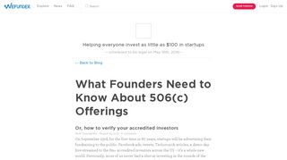 
                            3. What Founders Need to Know About 506(c) Offerings | Crowd ...