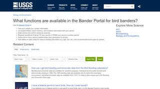 
                            2. What functions are available in the Bander Portal for bird banders?