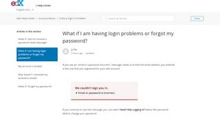 
                            7. What if I am having login problems or forgot my password? – edX Help ...