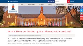 
                            6. What is 3D Secure (Verified by Visa ... - up.ac.za