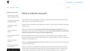 
                            2. What is a Burner account? – Kinja