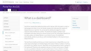 
                            1. What is a dashboard—Portal for ArcGIS | ArcGIS Enterprise