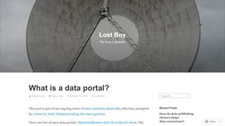 
                            8. What is a data portal? – Lost Boy