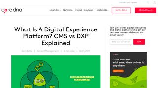 
                            5. What Is A Digital Experience Platform? CMS Vs DXP Explained
