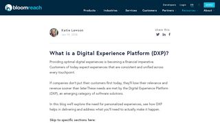 
                            2. What is a Digital Experience Platform (DXP)? | Bloomreach