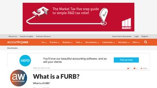 
                            6. What is a FURB? | AccountingWEB