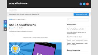 
                            6. what is a kahoot game pin | gamewithplay.com