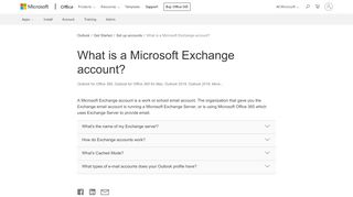 
                            1. What is a Microsoft Exchange account? - Office Support