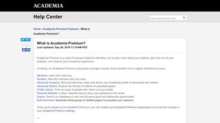 
                            3. What is Academia Premium? - Academia.edu