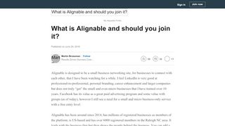 
                            3. What is Alignable and should you join it? - …