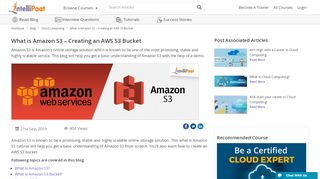 
                            8. What is Amazon S3 tutorial - Creating a AWS S3 bucket ...