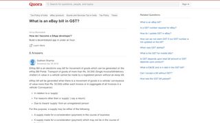 
                            1. What is an eBay bill in GST? - Quora