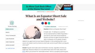 
                            5. What is an Equator Short Sale? - The Balance