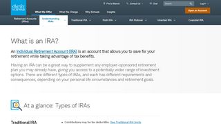 
                            4. What is an Individual Retirement Account (IRA ... - schwab.com