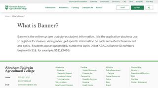 
                            5. What is Banner? - Abraham Baldwin Agricultural College Abraham ...