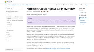 
                            7. What is Cloud App Security? | Microsoft Docs