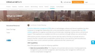 
                            8. What is CRM? - NetSuite