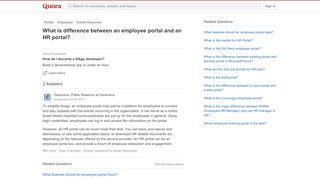 
                            6. What is difference between an employee portal and an HR portal ...