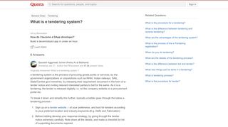 
                            8. What is e tendering system? - Quora