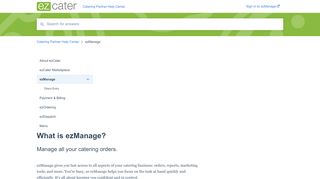 
                            5. What is ezManage? - ezCater